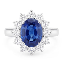 Oval Cut Burmese Sapphire Ring