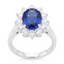 Oval Cut Burmese Sapphire Ring