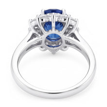 Oval Cut Burmese Sapphire Ring