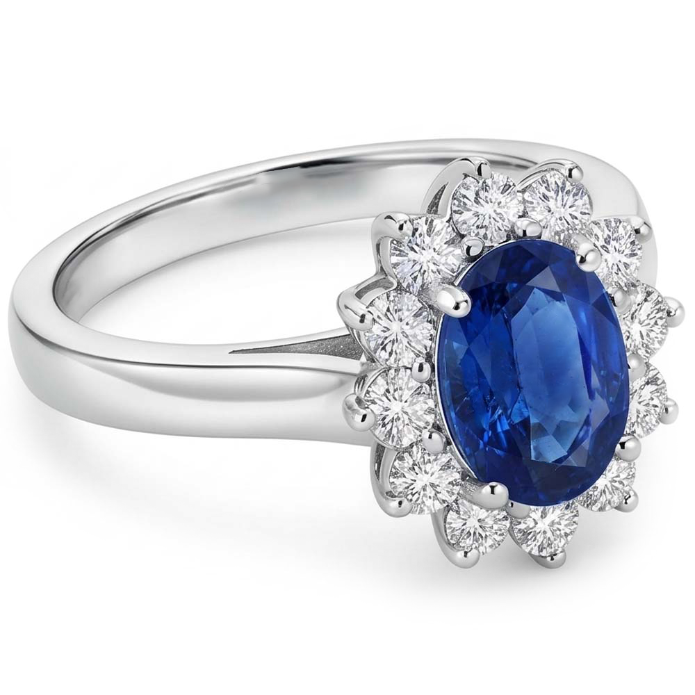 Oval Cut Burmese Sapphire Ring