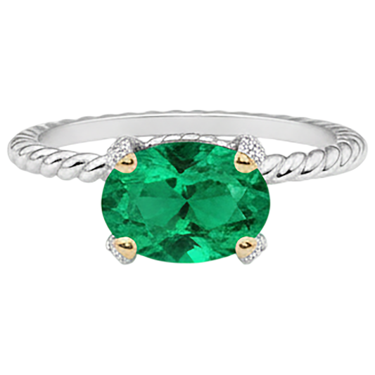 Brilliant Precious Stone Ring 2 ct – front view