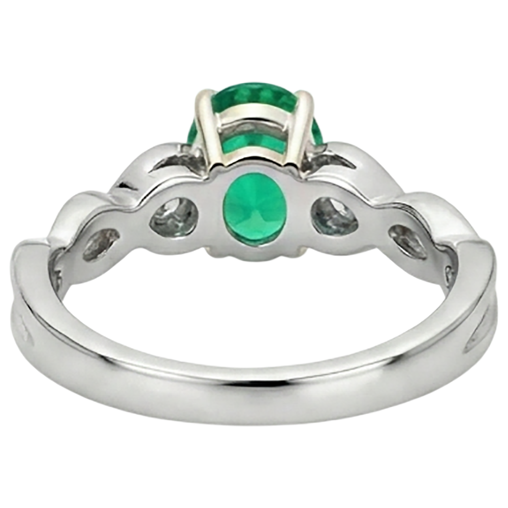 Sparkling Colored Stone Ring 4 ct – top view