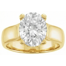 Real Diamond Solitaire Engagement Ring 5 ct 14K Yellow Gold – side view