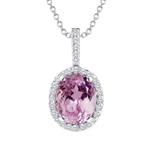 Oval Cut Pink Kunzite Pendant