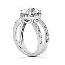 Oval Cut Real Diamond Engagement Ring 1.66 Carat White Gold