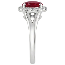 natural round ruby 3.25ct ring top view
