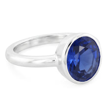 Oval Cut Sapphire Solitaire Ring Bezel Set 2 Carats Ladies Jewellery