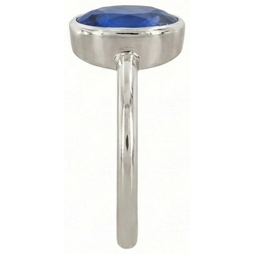 Oval Cut Sapphire Solitaire Ring Bezel Set 2 Carats Ladies Jewellery