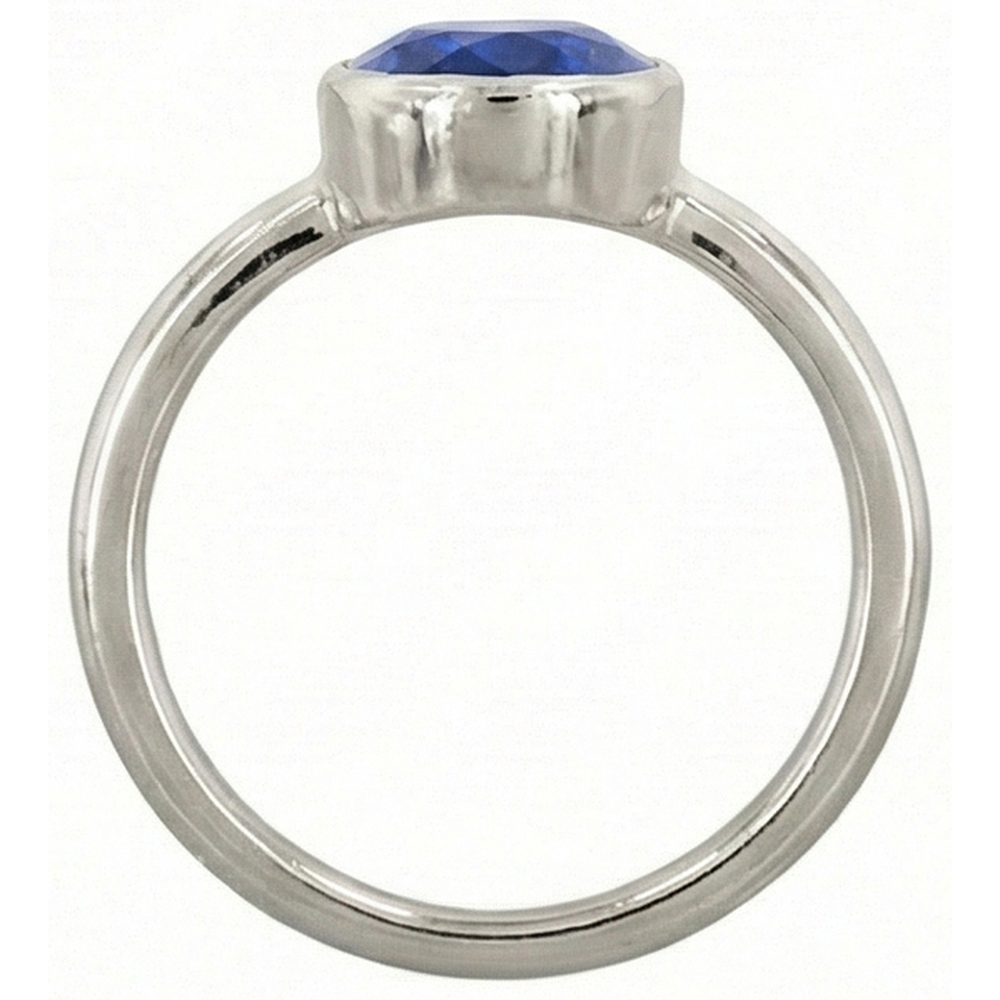Oval Cut Sapphire Solitaire Ring Bezel Set 2 Carats Ladies Jewellery