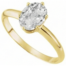 Diamond Solitaire Engagement Ring 4-ct 14K Yellow Gold – front view