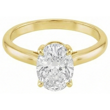 Diamond Solitaire Engagement Ring 4-ct 14K Yellow Gold – side view