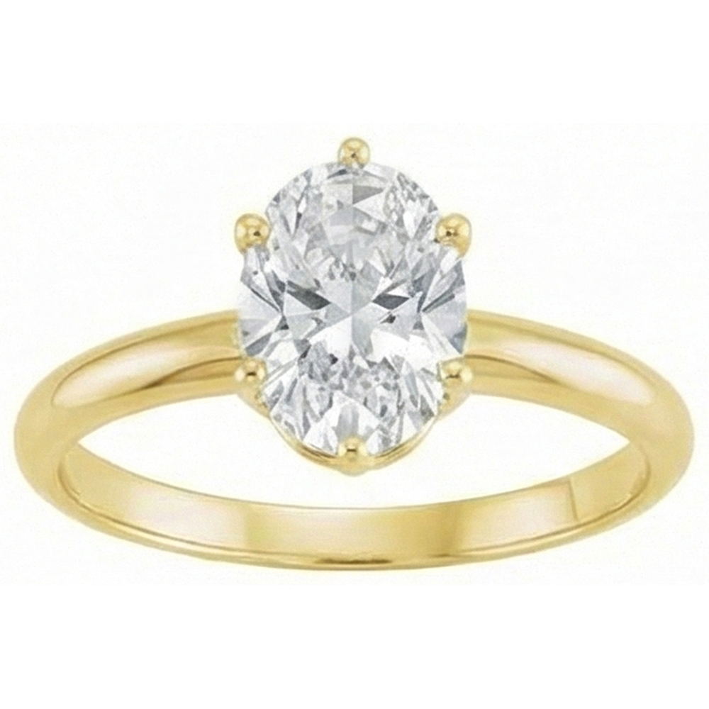 Brilliant Diamond Solitaire Engagement Ring 4 ct – angle view