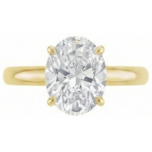Real Diamond Solitaire Engagement Ring 4 ct 14K Yellow Gold – profile view