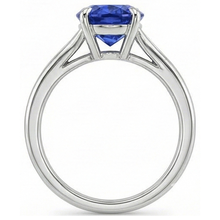Oval Cut Solitaire Sapphire Engagement Ring