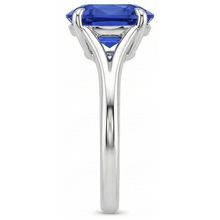 Oval Cut Solitaire Sapphire Engagement Ring