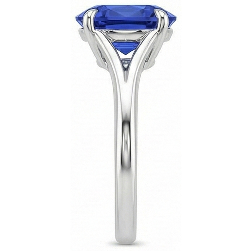 Oval Cut Solitaire Sapphire Engagement Ring