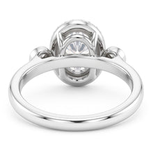Oval Cut Three Stone Style Natural Earth Mined DIAMOND ( NOT LAB GROWN ) Ring 1.80 Carats White Gold 14K