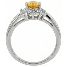 Oval Cut Yellow Sapphire And Round Natural Earth Mined Diamonds Wedding Ring Gold 14K