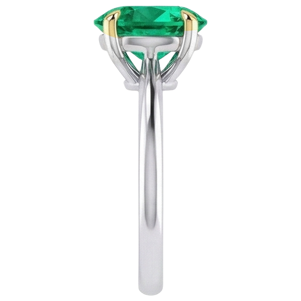 Radiant Colored Stone Ring 3.50 ct – top view