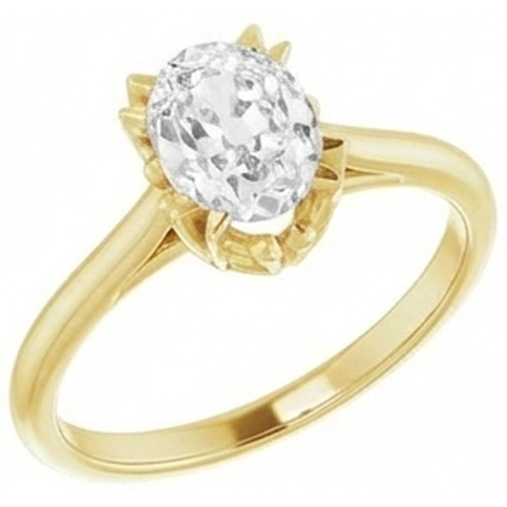 Authentic Brilliant Diamond Solitaire Ring – front view