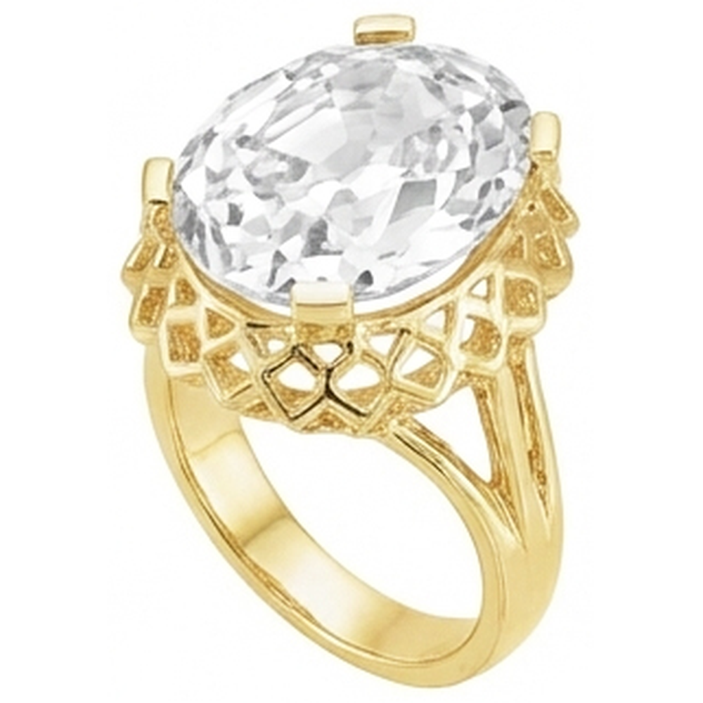 Brilliant Diamond Antique Cushion Solitaire Engagement Ring in 14K Yellow Gold – side view