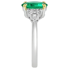 Authentic Emerald Precious Stone Ring – top view