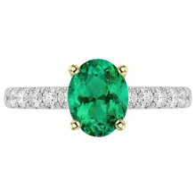 Natural Colombian Emerald Precious Stone Ring – profile view