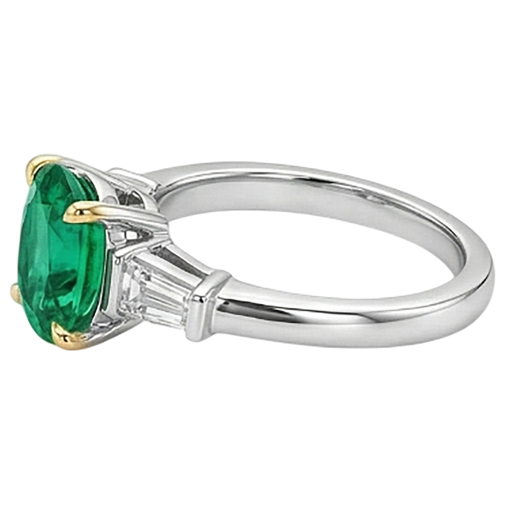 Elegant Colored Stone Ring 3.50 ct – side view