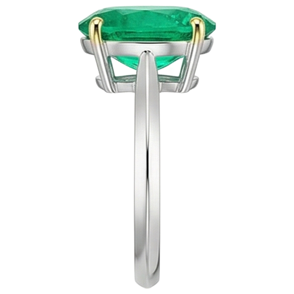 Radiant Precious Stone Ring 3.50 ct – profile view