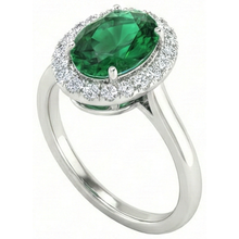 natural round emerald 4.50ct ring top view