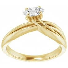 Timeless Solitaire Engagement Ring 2 ct – side view