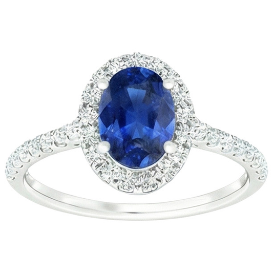 natural round sapphire 6ct ring side angle
