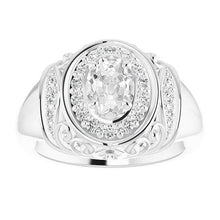 Oval Old Cut Genuine Diamond Wedding Ring Prong Set Vintage Style 4.25 Carats