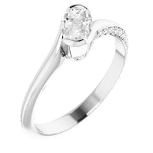 Oval Old European Natural Diamond Engagement Ring 5.50 Carats Twisted Style