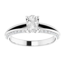 Oval Old Mine Cut Genuine Diamond Ring Prong Set 5.15 Carats Split Shank