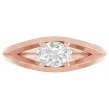 Oval Old Mine Cut Natural Earth Mined Diamond Solitaire Ring Split Shank 3 Carats