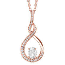 Oval Old Miner Genuine Diamond Pendant Slide With Chain 3 Carats Twisted Style