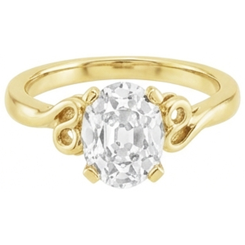 Custom Brilliant Diamond Solitaire Engagement Ring 5 ct – front view