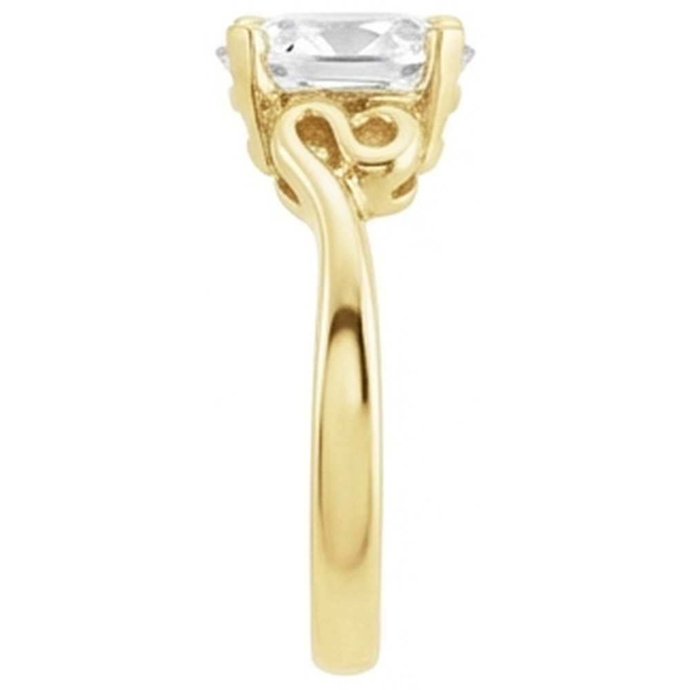 Custom Solitaire Engagement Ring 5 ct – angle view