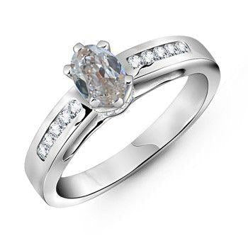 Oval Old Miner Real Natural Earth Mined Diamond Engagement Ring 1.50 Carats Women's Jewellery