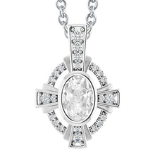 Oval Old Miner Natural Earth Mined Diamond Slide Pendant With Chain Bezel Set 5 Carats