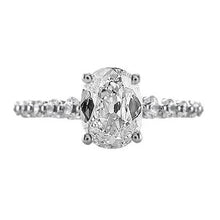 Oval Old Miner Real Diamond Solitaire Ring With Accents Jewelry 3 Carats