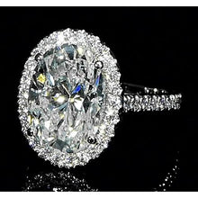 Oval Real Diamond Ring With 6 Carats
