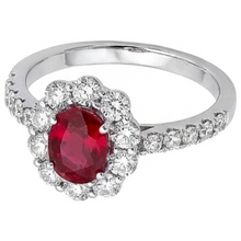 Oval Ruby 3.50 Carats Wedding Ring Prong Set White Gold 14K