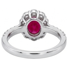 Oval Ruby 3.50 Carats Wedding Ring Prong Set White Gold 14K