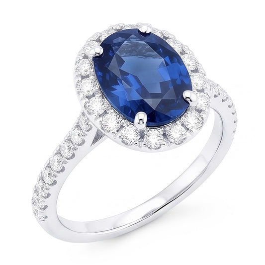 Oval Sapphire Engagement Ring For Women