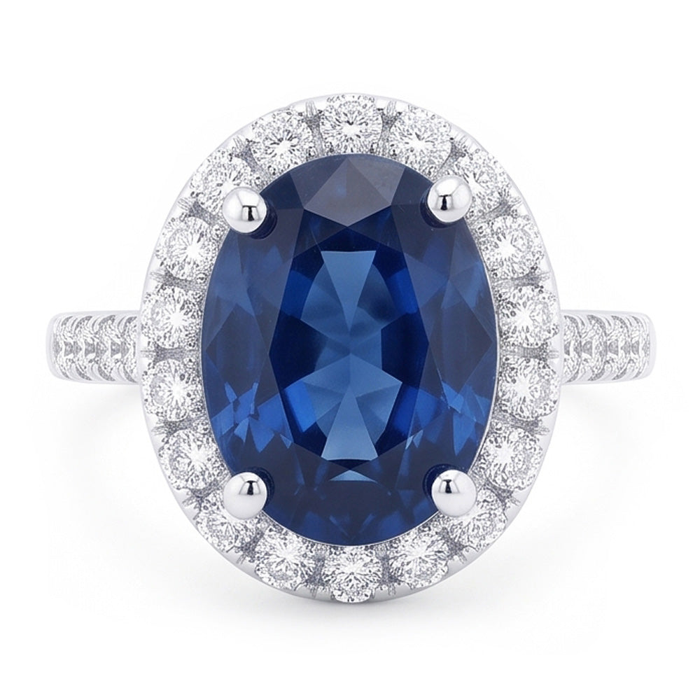 Oval Sapphire Engagement Ring For Women