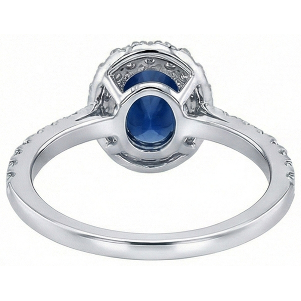 Oval Sapphire Engagement Ring For Women