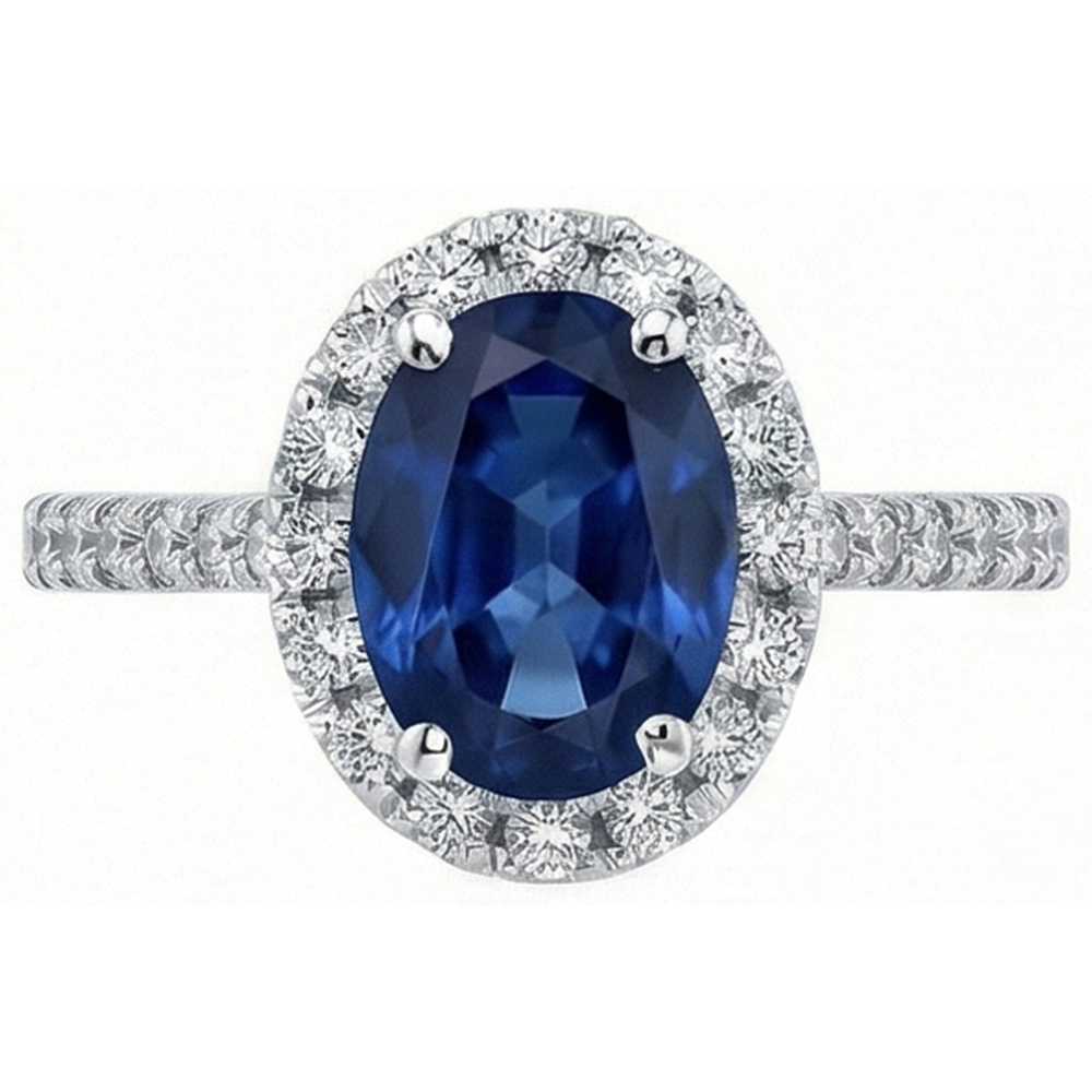 Oval Sapphire Engagement Ring For Women