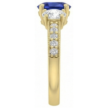 Oval Sapphire Gemstone Ring 3 Carats Ladies Sparkling Natural Earth Mined Diamond Jewellery